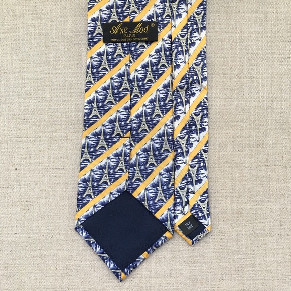Axe Mod Multicolour Silk Tie - Picture 4 of 5